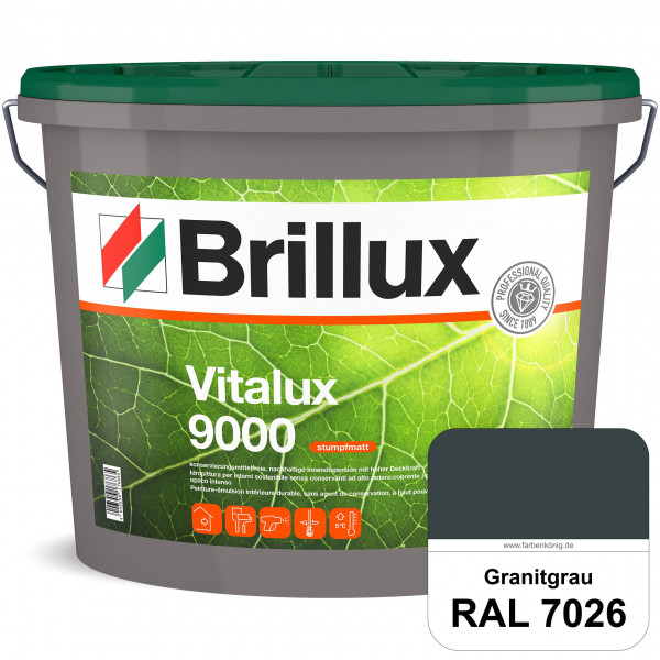 Vitalux 9000 (RAL 7026 Granitgrau) konservierungsmittelfreie Innendispersion für Kinder- & Schlafzim