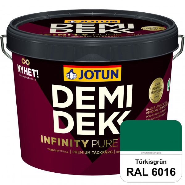 DEMIDEKK Infinity Pure Mat - Deckende, matte Holzfarbe (RAL 6016 Türkisgrün)