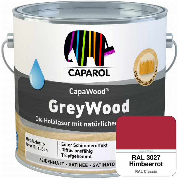 CapaWood® GreyWood (RAL 3027 Himbeerrot) - ersetzt Capadur GreyWood