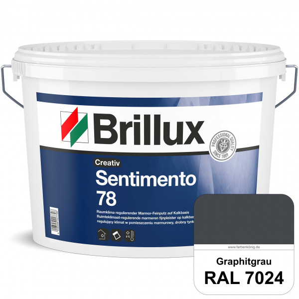 Creativ Sentimento 78 (RAL 7024 Graphitgrau) Marmor-Feinputz auf Kalkbasis, zur Erzielung matter Obe