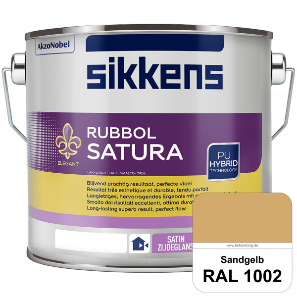 Rubbol Satura (RAL 1002 Sandgelb) seidenglänzender Lack (lösemittelhaltig) innen & außen