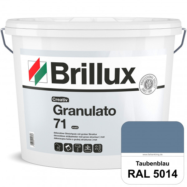 Creativ Granulato 71 (RAL 5014 Taubenblau) Verarbeitungsfertige, quarzgefüllte Dispersionsfarbe für
