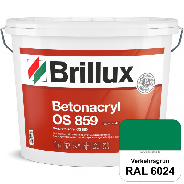Betonacryl OS 859 (RAL 6024 Verkehrsgrün) Wetterbeständige Schutzbeschichtung für Betonflächen (Auße