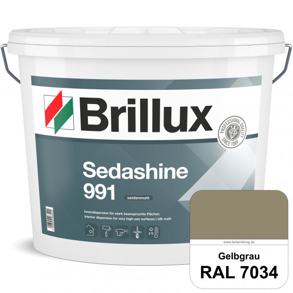 Sedashine 991 (RAL 7034 Gelbgrau) Seidenmatte Innendispersion für hoch strapazierfähige & gut reinig
