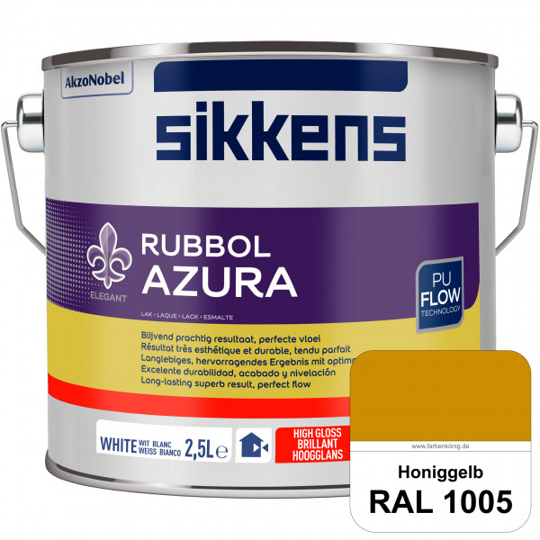 Rubbol Azura (RAL 1005 Honiggelb) hochglänzender Lack (löselmittelhaltig) innen & außen