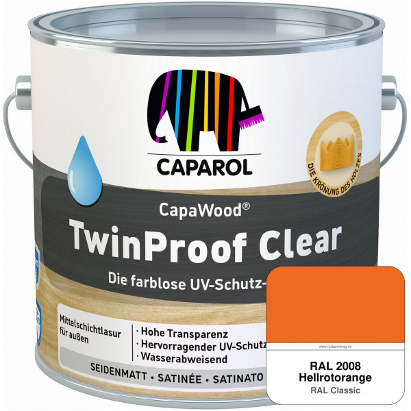 CapaWood® TwinProof Clear (RAL 2008 Hellrotorange) - ersetzt Capadur TwinProof