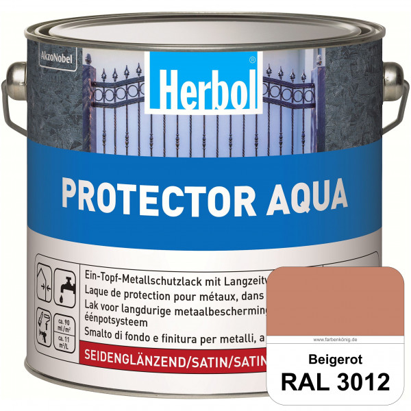 Protector Aqua (RAL 3012 Beigerot) Lack für Eisen, Stahl und NE-Metalle (Innen&Außen)