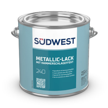 Metallic-Lack mit Hammerschlag-Effekt (Hellgrau)