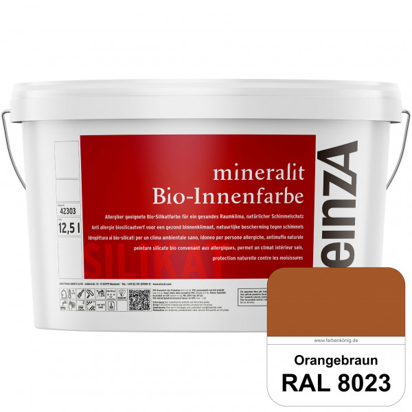 einzA mineralit Bio-Innenfarbe (RAL 8023 Orangebraun) Bio-Silikat-Innenfarbe gemäß VOB DIN 18 363