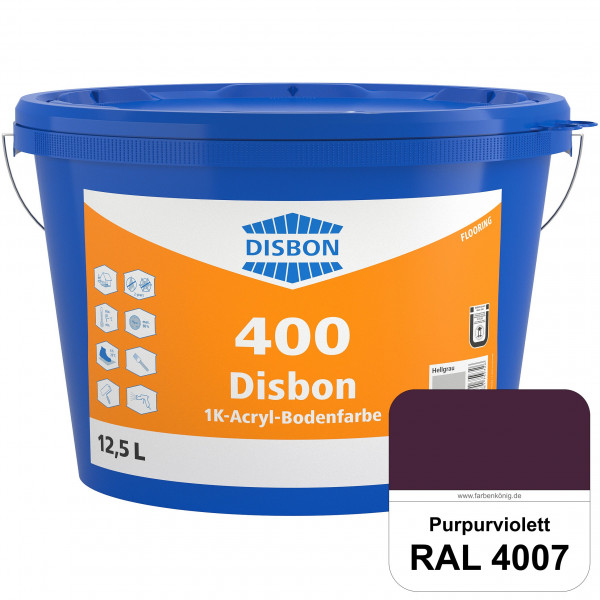 Disbon 400 1K-Acryl-Bodenfarbe (RAL 4007 Purpurviolett) Dispersionsbeschichtung für mineralische Bod