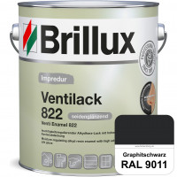Impredur Ventilack 822 (RAL 9011 Graphitschwarz) Seidenglanzlack (lösemittelhaltig) Fenster & Türen 