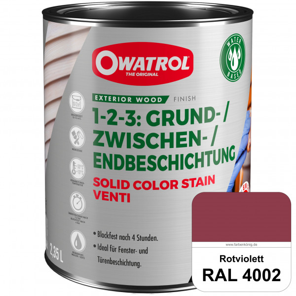 SOLID COLOR STAIN VENTI (RAL 4002 Rotviolett)