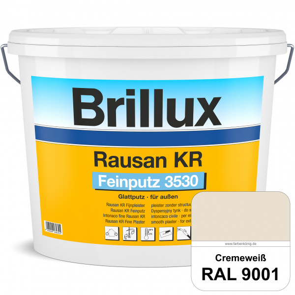 Rausan KR Feinputz 3530 (RAL 9001 Cremeweiß) organisch gebundener & verarbeitungsfertiger Glattputz
