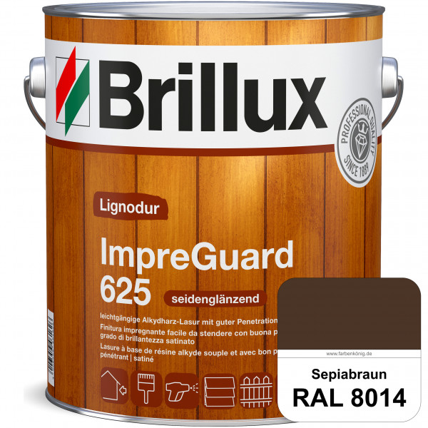 ImpraGuard 625 (RAL 8014 Sepiabraun) imprägnierende Lasur (lösemittelhaltig) für allen Laub- und Nad