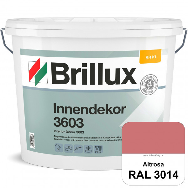 Innendekor ELF KR-K1 3603 (RAL 3014 Altrosa) Kratzputz nach zur Erzielung dekorativer und strapazier