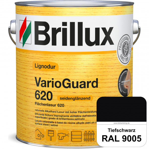 Lignodur VarioGuard 620 (Flächenlasur 620) RAL 9005 Tiefschwarz