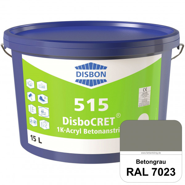 DisboCRET 515 1K-Acryl-Betonanstrich (RAL 7023 Betongrau) Hochwertige & rissüberdeckende Schutzbesch
