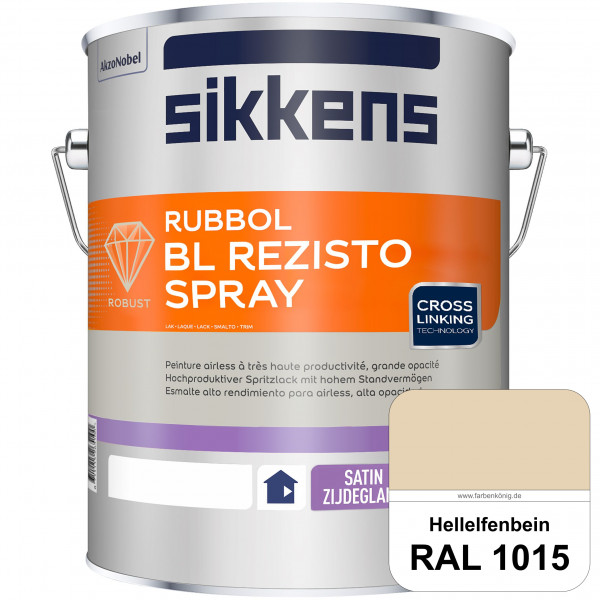 Rubbol BL Rezisto Spray (RAL 1015 Hellelfenbein) Hochwertiger, strapazierfähiger Airlesslack für (in