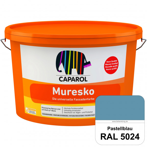 Muresko (RAL 5024 Pastellblau) Silanisierte Reinacrylat-Fassadenfarbe auf SilaCryl®-Basis