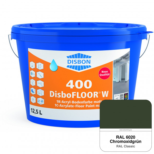 DisboFLOOR W 400 1K-Acryl-Bodenfarbe (RAL 6020 Chromoxidgrün)