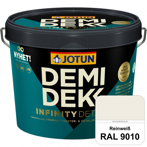 DEMIDEKK Infinity Details - Deckender Holzschutz (RAL 9010 Reinweiß)