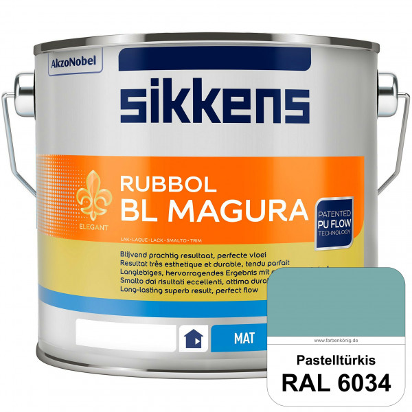 Rubbol BL Magura (RAL 6034 Pastelltürkis) matter PU-Lack (wasserbasiert) innen & außen