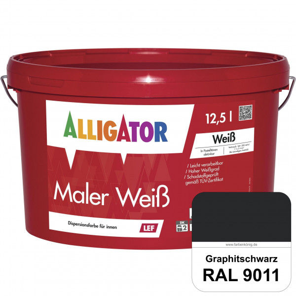 Maler Weiß LEF (RAL 9011 Graphitschwarz)