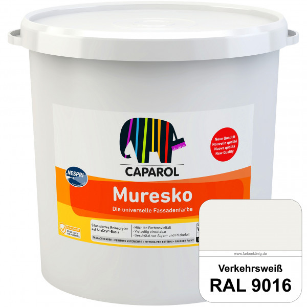 Muresko Nespri (R 30) (RAL 9016 Verkehrsweiß) Silanisierte Reinacrylat-Fassadenfarbe auf SilaCryl®-B