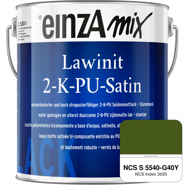 einzA Lawinit 2-K-PU Satin Stammlack (NCS S 5540-G40Y)