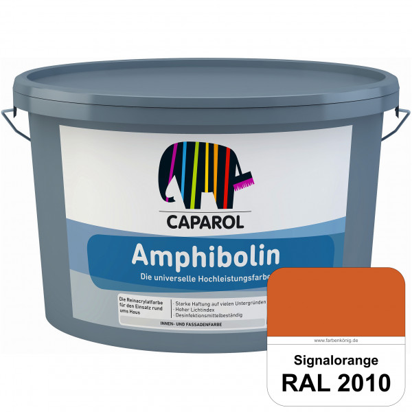 Amphibolin (RAL 2010 Signalorange) Universalfarbe auf Reinacrylbasis innen & außen