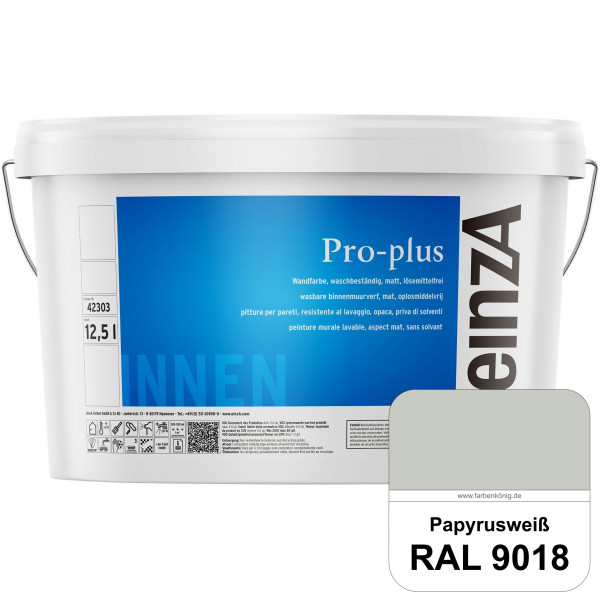 einzA Pro-plus (RAL 9018 Papyrusweiß) Lösemittelfreie waschbeständige Kunststoff-Dispersionsfarbe