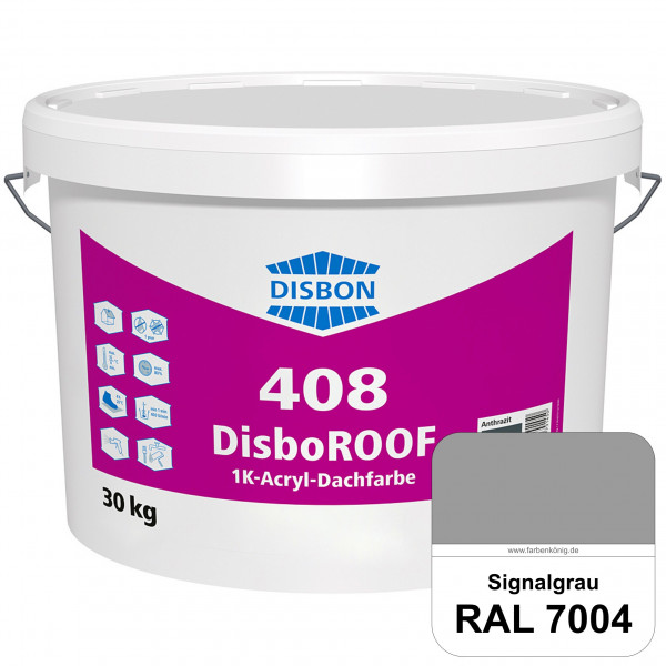 DisboROOF 408 1K-Acryl-Dachfarbe (RAL 7004 Signalgrau) Elastische Reinacrylatbeschichtung für Betond