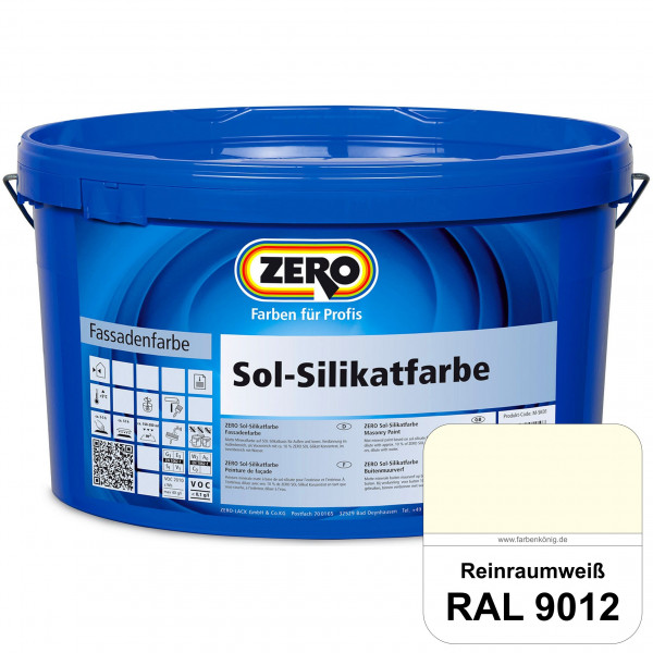 Sol-Silikatfarbe (RAL 9012 Reinraumweiß)