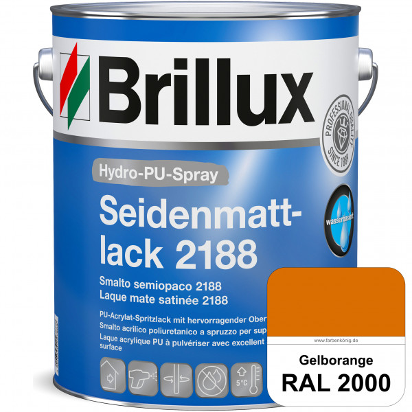Hydro-PU-Spray Seidenmattlack 2188 (RAL 2000 Gelborange) hochwertiger Lack speziell für das XVLP-Spr
