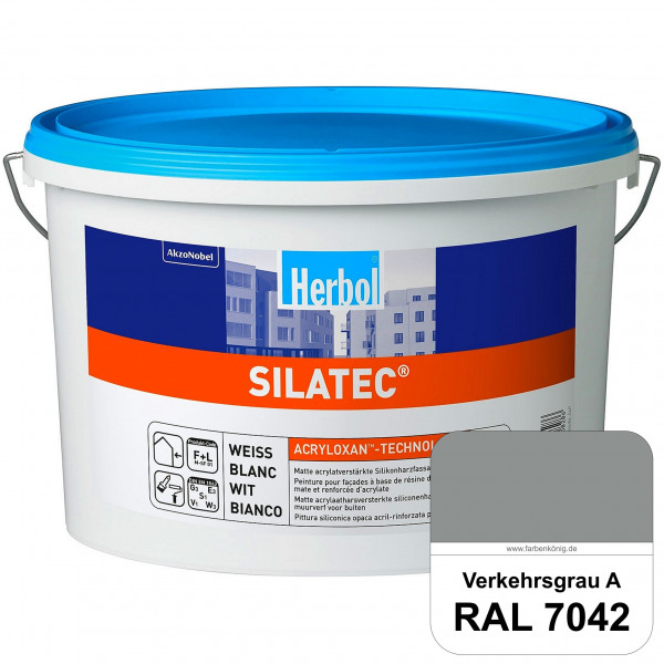 Silatec (RAL 7042 Verkehrsgrau A) Acrylatverstärkte, füllende Siliconharz-Fassadenfarbe
