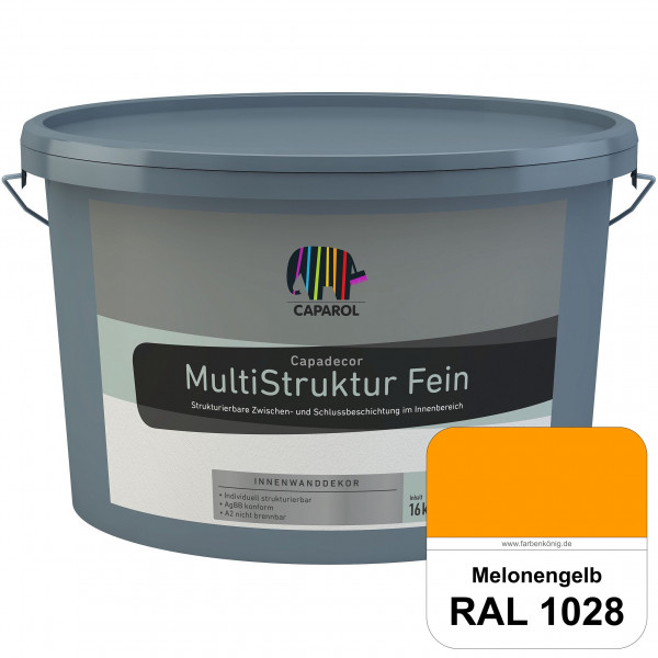 Capadecor MultiStruktur fein (RAL 1028 Melonengelb) quarzgefüllte Zwischen- und Schlußbeschichtung i