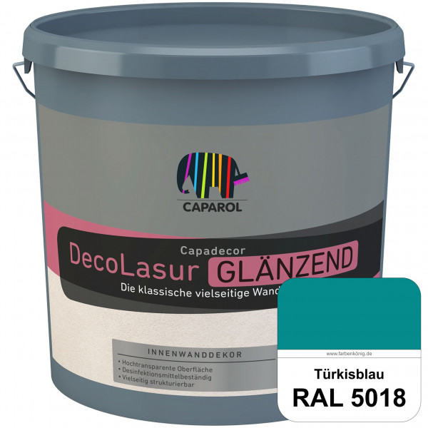 Capadecor DecoLasur Glänzend (RAL 5018 Türkisblau) Glänzende Lasurfarbe auf Dispersionsbasis (innen)
