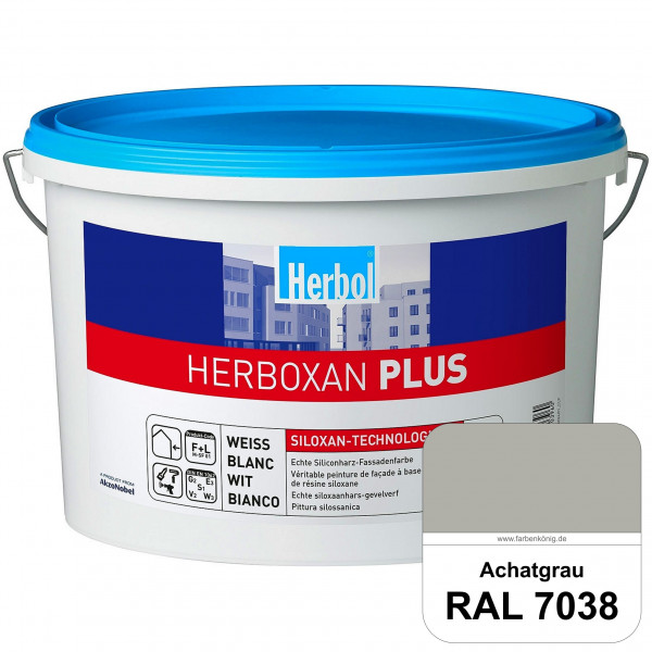 Herboxan Plus (RAL 7038 Achatgrau) Siliconharz-Fassadenfarbe für längere saubere Fassaden