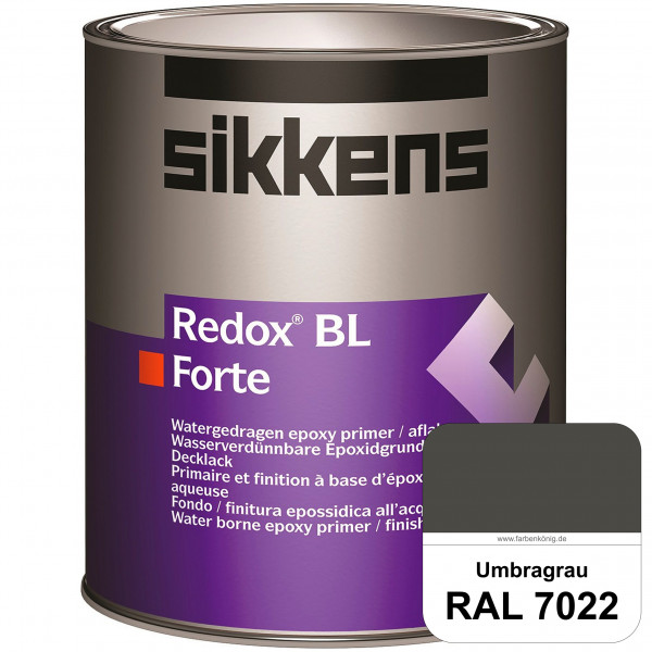 Redox BL Forte (RAL 7022 Umbragrau) seidenmatte & wasserbasierte 2-K-Epoxidharzlack (innen)
