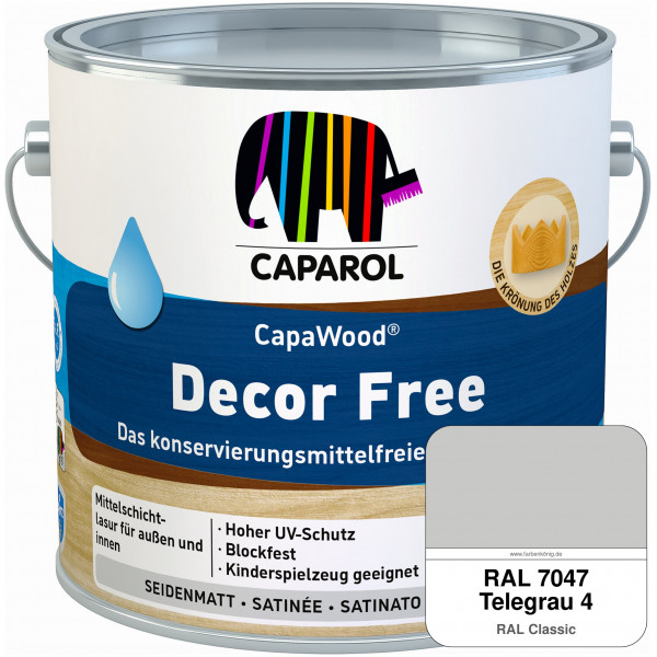 CapaWood® Decor Free (RAL 7047 Telegrau 4) - ersetzt Capadur DecorLasur KF