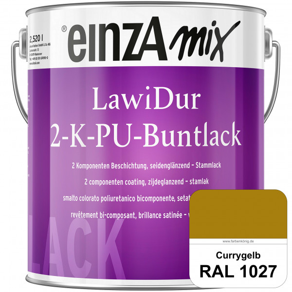 einzA LawiDur 2-K-PU-Buntlack - Seidenglanz (RAL 1027 Currygelb)