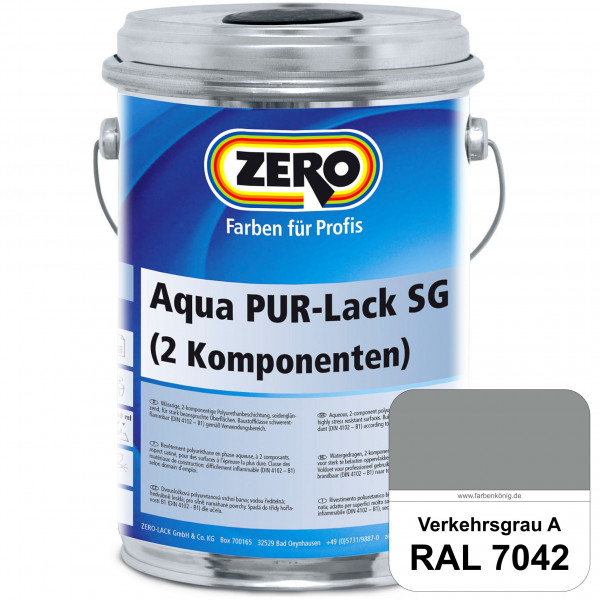 Aqua PUR-Lack SG inkl. Härter (RAL 7042 Verkehrsgrau A)