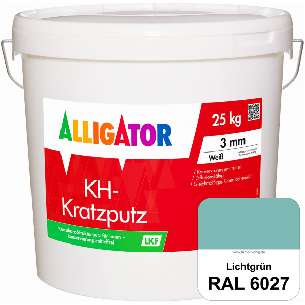 KH-Kratzputz LEF 2 mm (RAL 6027 Lichtgrün)
