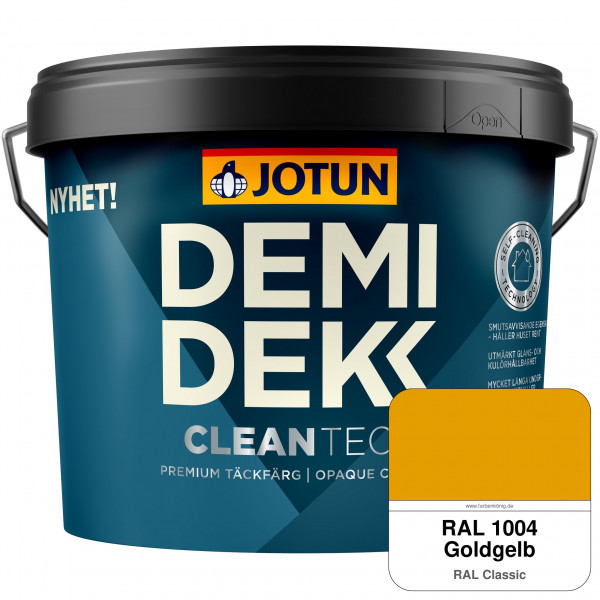 DEMIDEKK Cleantech - Deckende Holzfarbe für Außen (RAL 1004 Goldgelb)