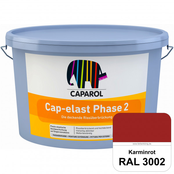 Cap-elast Phase 2 (RAL 3002 Karminrot) Sanierung gerissener Putzfassaden und Betonflächen