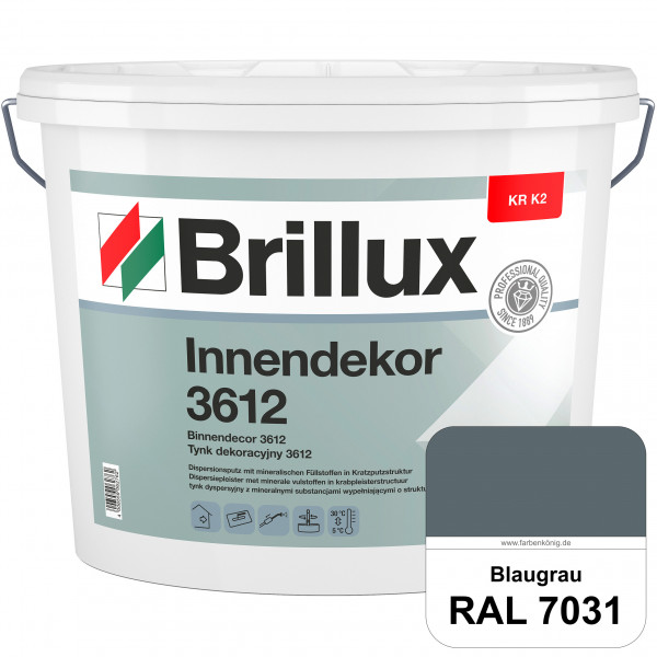 Innendekor ELF KR-K2 3612 (RAL 7031 Blaugrau) Kratzputz nach zur Erzielung dekorativer und strapazie