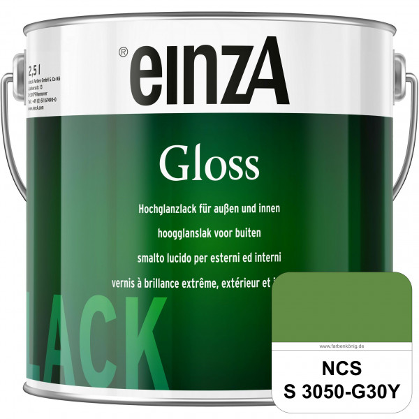 einzA Gloss (NCS S 3050-G30Y) Hochwertiger Alkydharzlack in Premium-Qualität, hochglänzend.