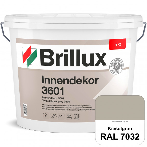 Innendekor ELF R K2 3601 (RAL 7032 Kieselgrau) Rillenputz zur Erzielung dekorativer und strapazierfä