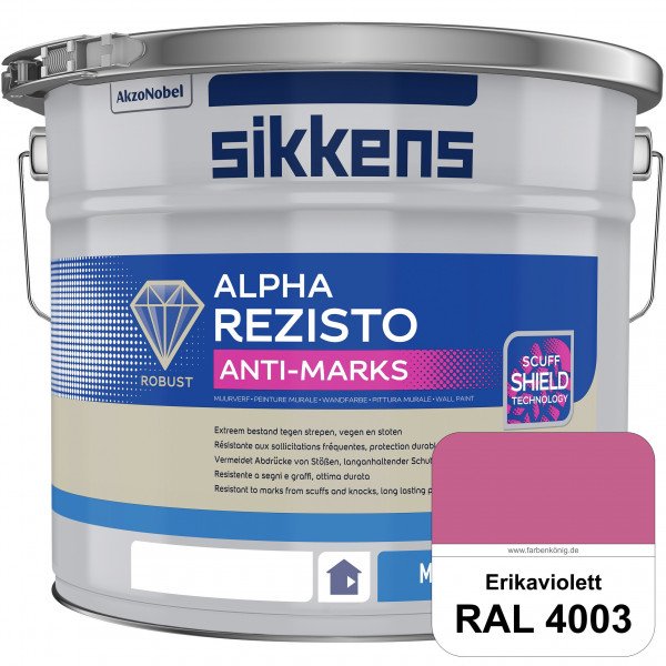 Alpha Rezisto Anti-Marks (RAL 4003 Erikaviolett) Extrem widerstandsfähige Innenwandfarbe