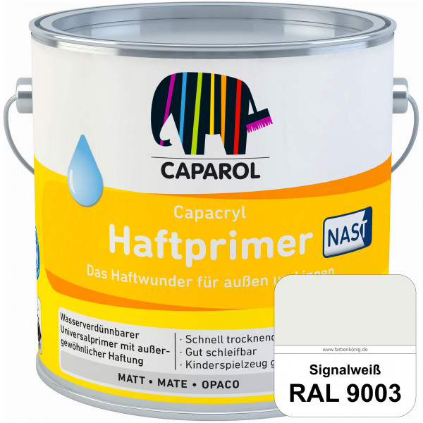 Capacryl Haftprimer NAST (RAL 9003 Signalweiß) Grundierung mit nebelarme Spritztechnologie (innen &
